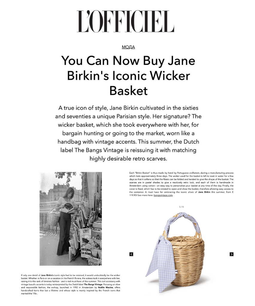Style Icon - Jane Birkin & The Birkin Basket – 86 Vintage